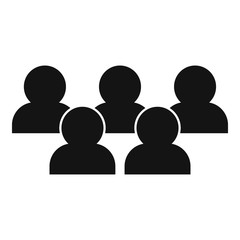 Advertising audience icon. Simple illustration of advertising audience vector icon for web design isolated on white background
