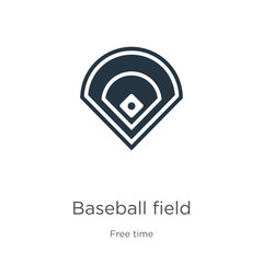 Obraz premium Baseball field icon vector. Trendy flat baseball field icon from free time collection isolated on white background. Vector illustration can be used for web and mobile graphic design, logo, eps10