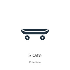 Skate icon vector. Trendy flat skate icon from free time collection isolated on white background. Vector illustration can be used for web and mobile graphic design, logo, eps10