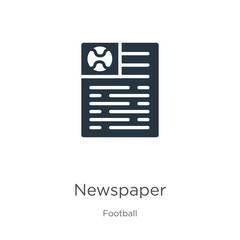 Newspaper icon vector. Trendy flat newspaper icon from football collection isolated on white background. Vector illustration can be used for web and mobile graphic design, logo, eps10