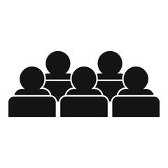Training audience icon. Simple illustration of training audience vector icon for web design isolated on white background