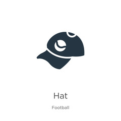 Obraz premium Hat icon vector. Trendy flat hat icon from football collection isolated on white background. Vector illustration can be used for web and mobile graphic design, logo, eps10