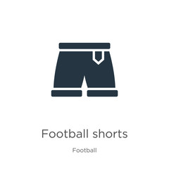 Football shorts icon vector. Trendy flat football shorts icon from football collection isolated on white background. Vector illustration can be used for web and mobile graphic design, logo, eps10