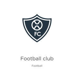 Football club icon vector. Trendy flat football club icon from football collection isolated on white background. Vector illustration can be used for web and mobile graphic design, logo, eps10