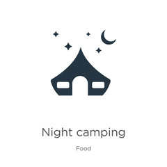 Fototapeta premium Night camping icon vector. Trendy flat night camping icon from food collection isolated on white background. Vector illustration can be used for web and mobile graphic design, logo, eps10