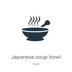 Japanese soup bowl icon vector. Trendy flat japanese soup bowl icon from food collection isolated on white background. Vector illustration can be used for web and mobile graphic design, logo, eps10