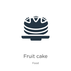 Fruit cake icon vector. Trendy flat fruit cake icon from food collection isolated on white background. Vector illustration can be used for web and mobile graphic design, logo, eps10