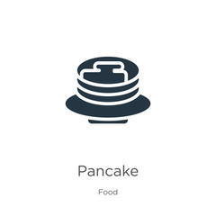 Pancake icon vector. Trendy flat pancake icon from food collection isolated on white background. Vector illustration can be used for web and mobile graphic design, logo, eps10
