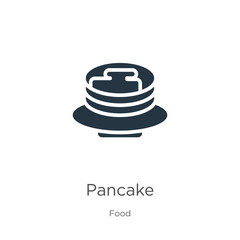 Pancake icon vector. Trendy flat pancake icon from food collection isolated on white background. Vector illustration can be used for web and mobile graphic design, logo, eps10