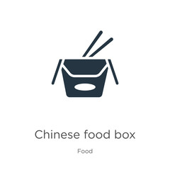 Chinese food box icon vector. Trendy flat chinese food box icon from food collection isolated on white background. Vector illustration can be used for web and mobile graphic design, logo, eps10