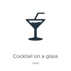 Cocktail on a glass icon vector. Trendy flat cocktail on a glass icon from food collection isolated on white background. Vector illustration can be used for web and mobile graphic design, logo, eps10