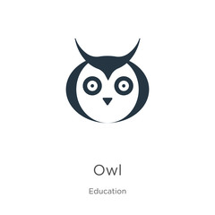 Owl icon vector. Trendy flat owl icon from education collection isolated on white background. Vector illustration can be used for web and mobile graphic design, logo, eps10