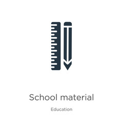 School material icon vector. Trendy flat school material icon from education collection isolated on white background. Vector illustration can be used for web and mobile graphic design, logo, eps10