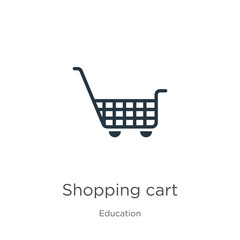 Shopping cart icon vector. Trendy flat shopping cart icon from education collection isolated on white background. Vector illustration can be used for web and mobile graphic design, logo, eps10