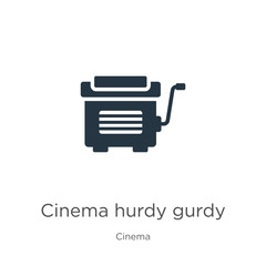 Cinema hurdy gurdy icon vector. Trendy flat cinema hurdy gurdy icon from cinema collection isolated on white background. Vector illustration can be used for web and mobile graphic design, logo, eps10