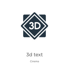 3d text icon vector. Trendy flat 3d text icon from cinema collection isolated on white background. Vector illustration can be used for web and mobile graphic design, logo, eps10