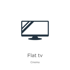 Flat tv icon vector. Trendy flat flat tv icon from cinema collection isolated on white background. Vector illustration can be used for web and mobile graphic design, logo, eps10