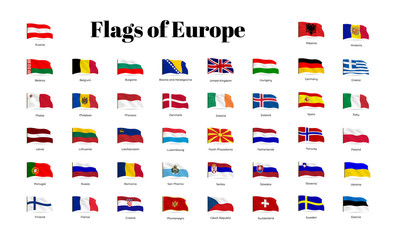 All national waving flags from all over the world. 