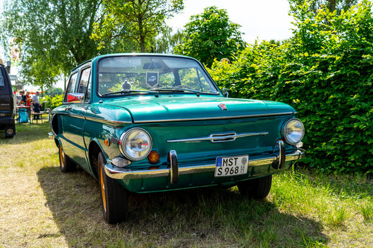 PAAREN IM GLIEN, GERMANY - MAY 19, 2018: Soviet supermini city car ZAZ-968 Zaporozhets.