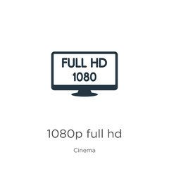 1080p full hd icon vector. Trendy flat 1080p full hd icon from cinema collection isolated on white background. Vector illustration can be used for web and mobile graphic design, logo, eps10
