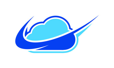 creative, simple and modern cloud logo design template for the company