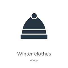 Winter clothes icon vector. Trendy flat winter clothes icon from winter collection isolated on white background. Vector illustration can be used for web and mobile graphic design, logo, eps10