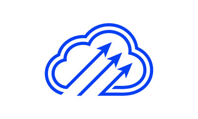 creative, simple and modern cloud logo design template for the company