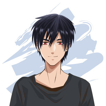 young man anime style character
