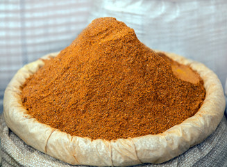 Colorful Spice and herbs background