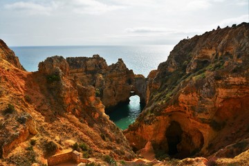 a beautiful landscape with rocks on the beach in Lagos