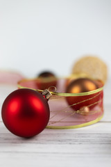 Red and gold christmas decorations