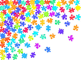 Business conundrum jigsaw puzzle rainbow colors 