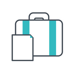 portfolio briefcase documents isolated icon