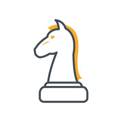 chess horse piece isolated icon