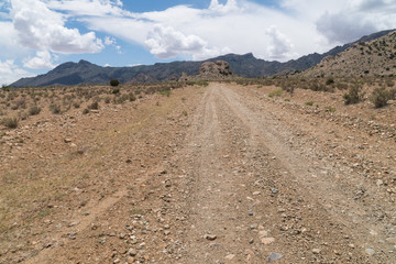 The Gap road near the Florida Mountains in New Mexico.