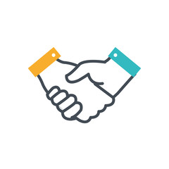 handshake done deal isolated icon