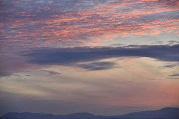 Beautiful sunset with pink tones