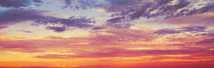 Naklejka na ściany i meble Beautiful sunset sky for background.