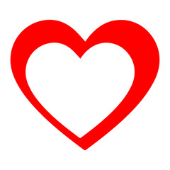 Red double heart icon design element. Logo element vector illustration. Love wedding symbol icon.