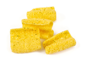 lentil chips isolated on white background