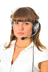 Online customer telephone woman operator