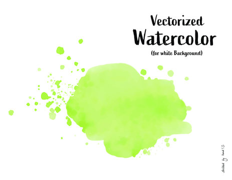 handgemalte, vektorisierte Watercolor Aquarelle Splash, Wasserfarbe Aquarellspritzer