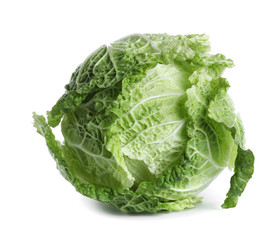 Obraz premium Fresh ripe Chinese cabbage isolated on white