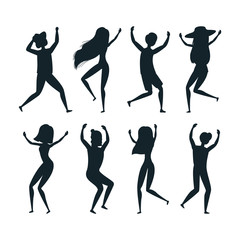 Fototapeta premium People avatars silhouettes vector design