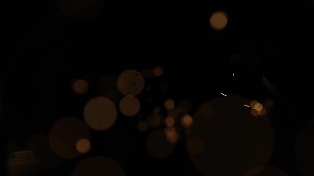 Beautiful energetic sparks created by flintstone