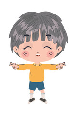 Isolated boy cartoon vector design