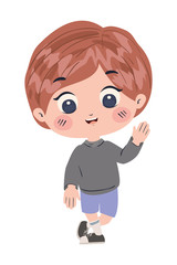 Isolated boy cartoon vector design