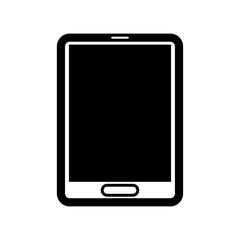 cellphone with a blank black screen