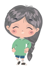 Isolated girl cartoon vector design