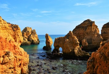 Naklejka na ściany i meble beach in the Lagos Algarve area